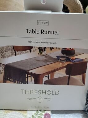 Threshold Cotton Table Runner 14 Inch X 72 Inch